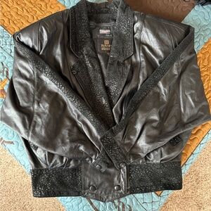 Vintage Black Leather Jacket